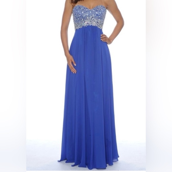 Blue prom dress with sparkles!! - Picture 1 of 4